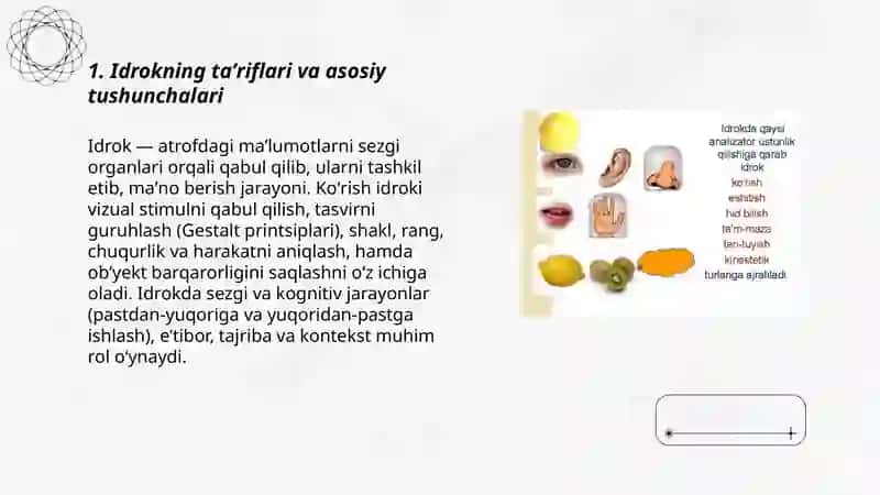 Idrok haqida tushuncha.Koʻrish idroki 3