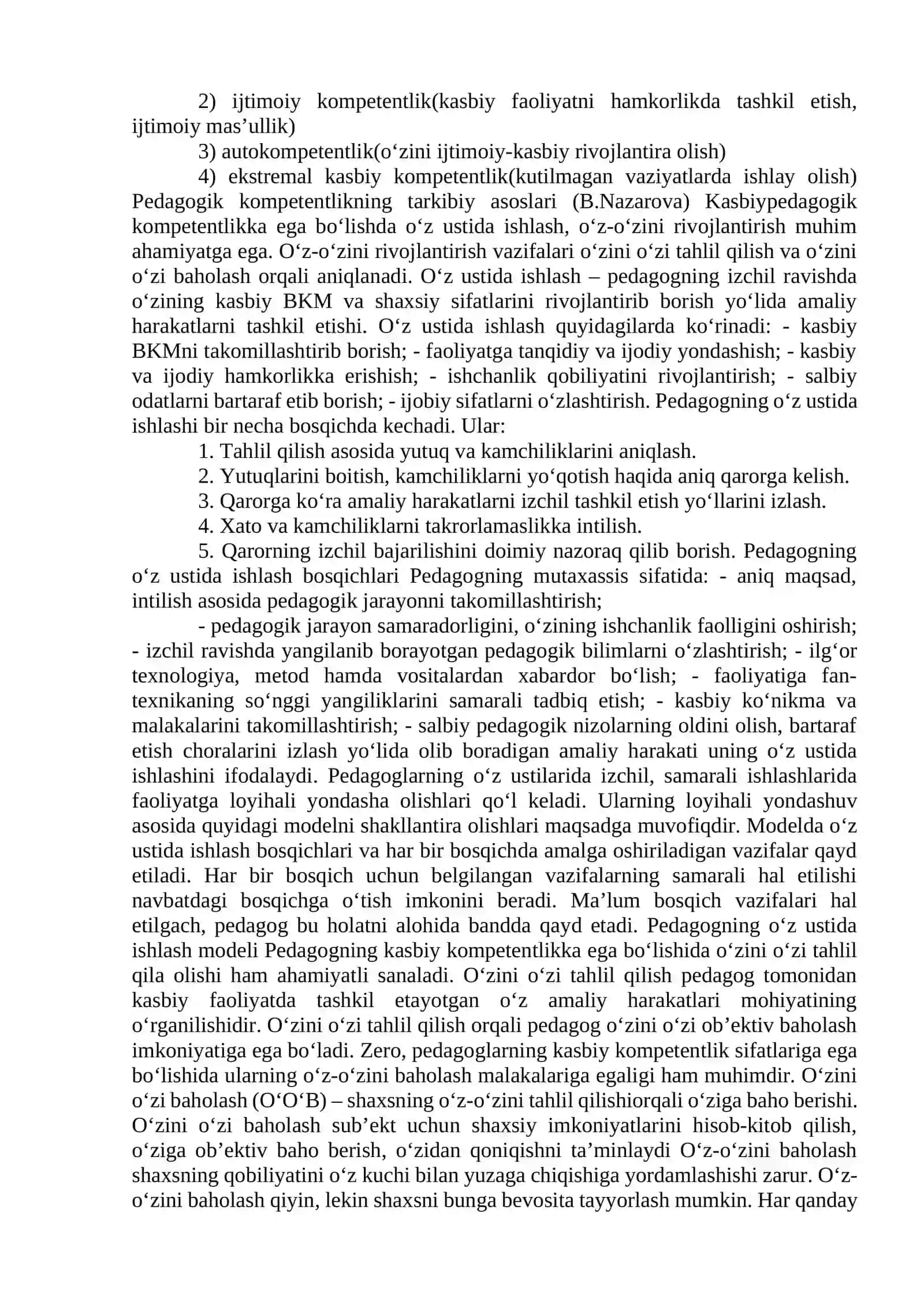 Pedagogik mahorat. Pedagogik kompetentiik va kreativlik 3
