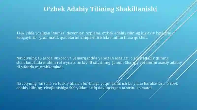 Alisher Navoiy-oʻzbek adabiy tili asoschisi 3