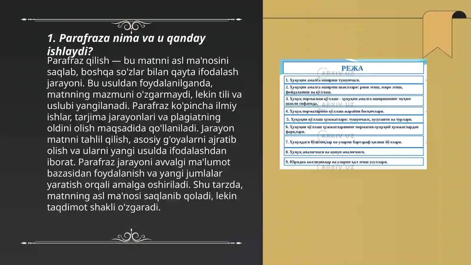 Parafraza nima 3