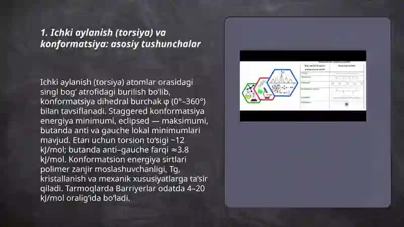 Tabiiy polimerlarda ichki aylanishlar va konformatsiyalar 3