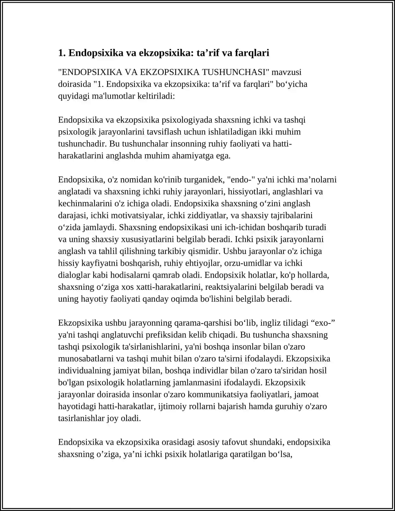 ENDOPSIXIKA VA EKZOPSIXIKA TUSHUNCHASI 3