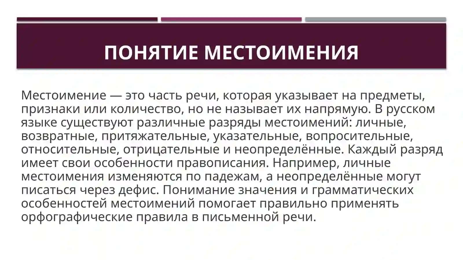 Правописание местоимений 3