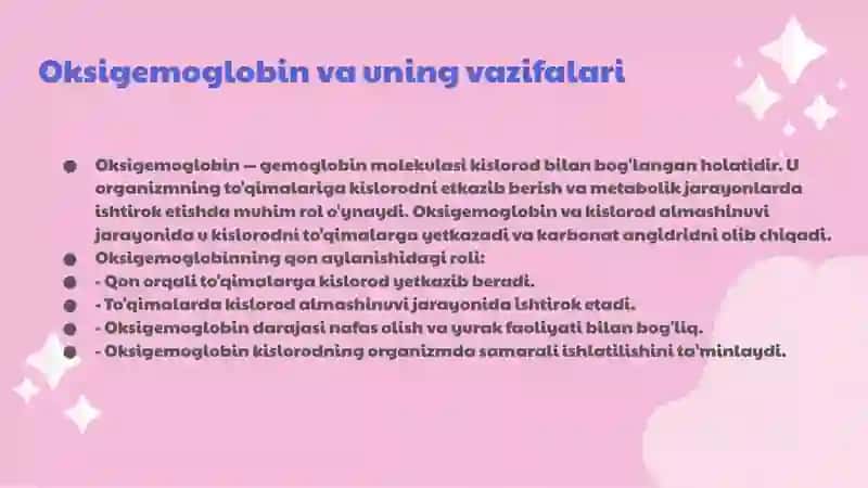 Gemoglabin va uning turlari. Anemiya 3