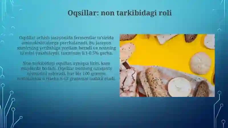 Non mahsulotlari assortimenti, ozuqaviy qiymati 3
