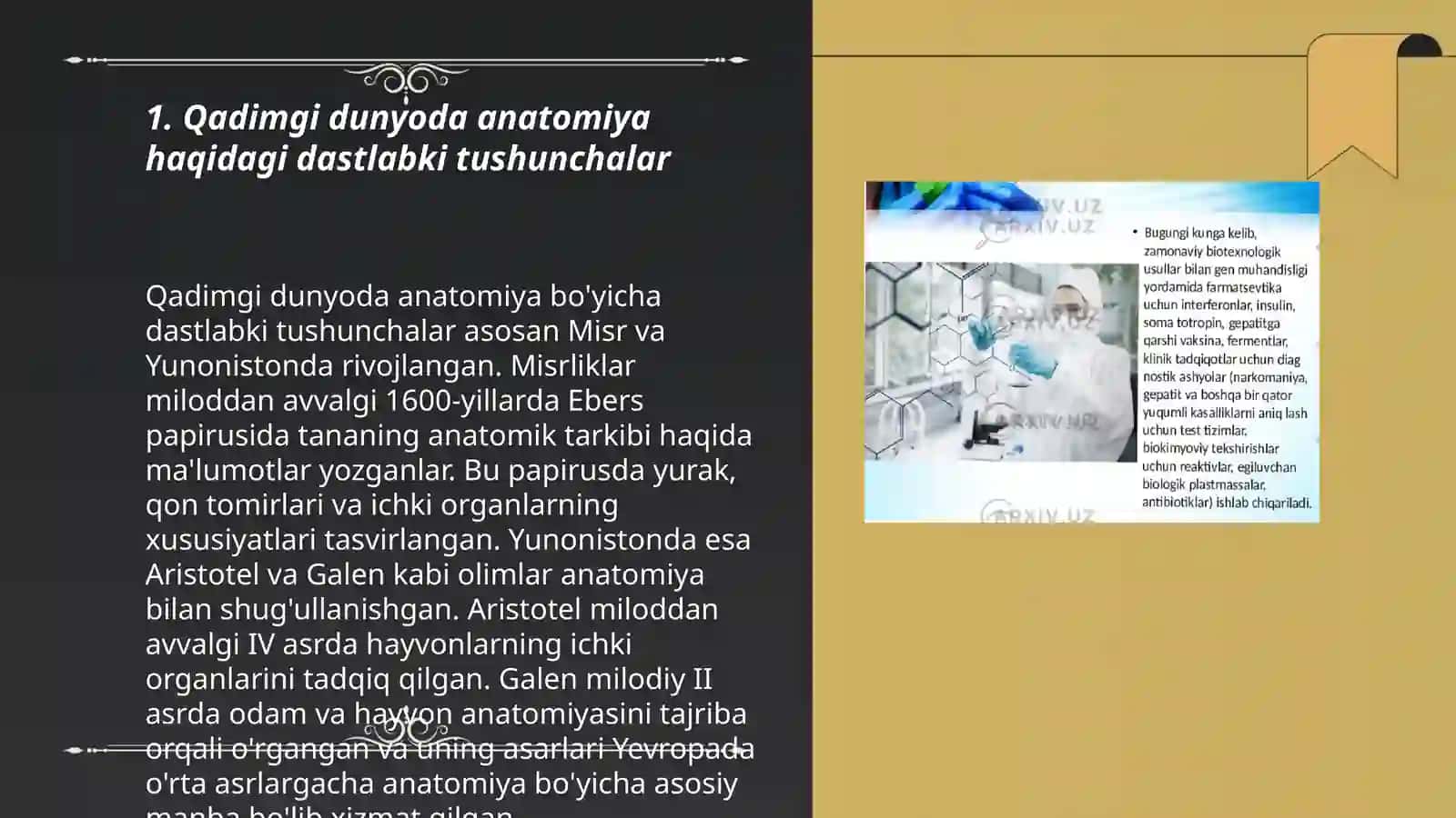 Anatomiya fanining rivojlanish tarixi 3