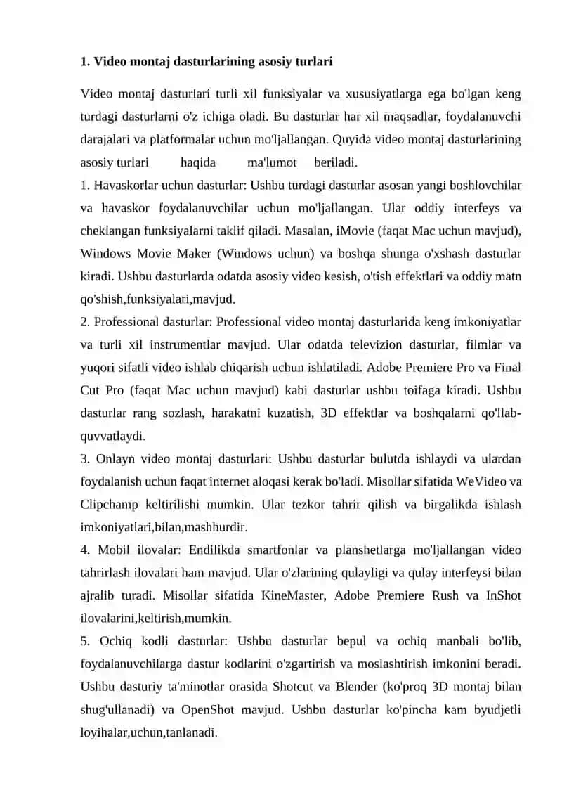 Video montaj dasturlari 3