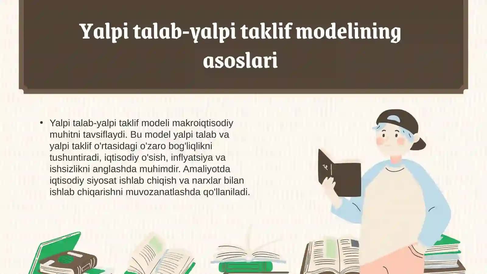 Yalpi talab-yalpi taklif modeliga umumiy tavsif. 3