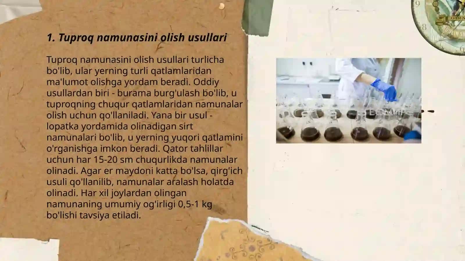 Tuproq namunasini analiz qilish 3
