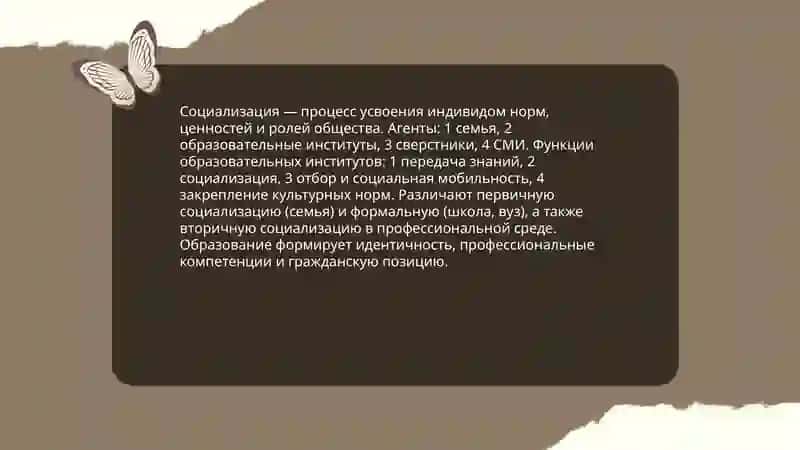Социальные процессы и образования 3