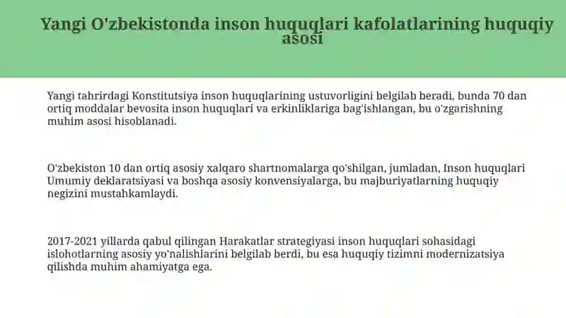 Yangi O'zbekistondagi inson huquqlari 3