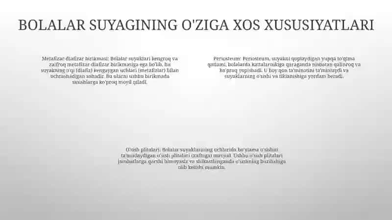 Bolalarda Suyak Travmasining OʻZiga Xos Xususiyatlari 3