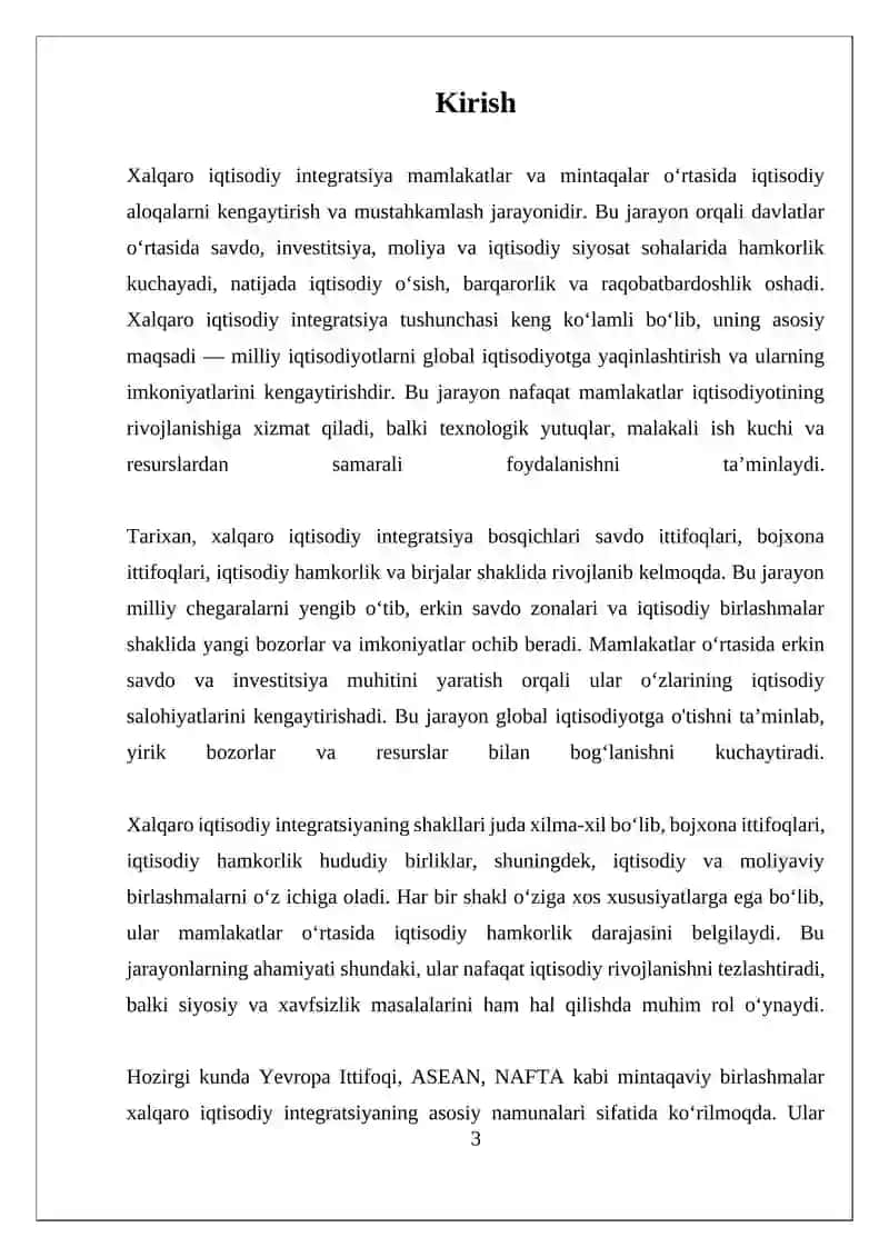 Xalqaro Iqtisodiy Integratsiya 3