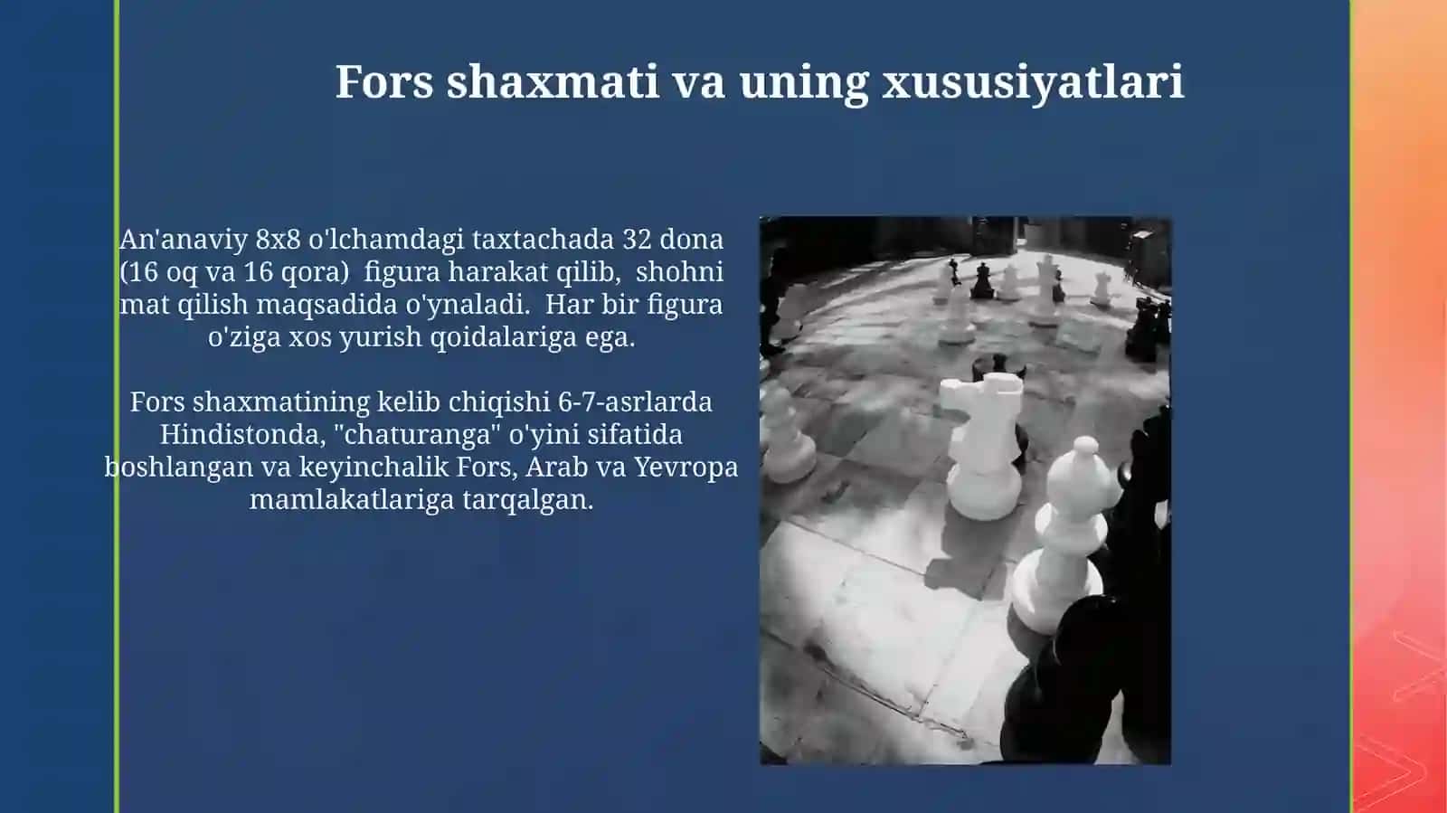 Shaxmat oʻyinini kelib chiqish tarixi va oʻyin qoidalari 3