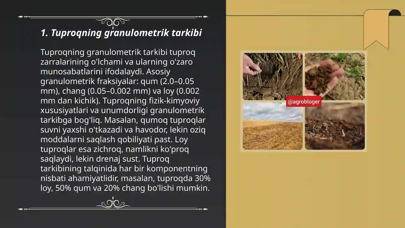 Tuproqning mexanik tarkibi 3