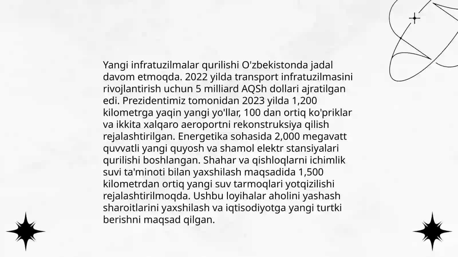 Yangi infratuzilmalar 3