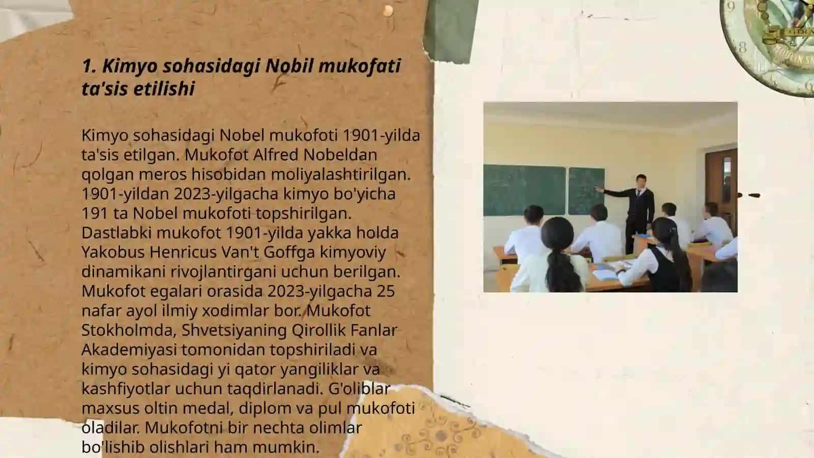 Kimyo sohasidagi Nobil mukofoti sovrindorlari va yutuqlari 3