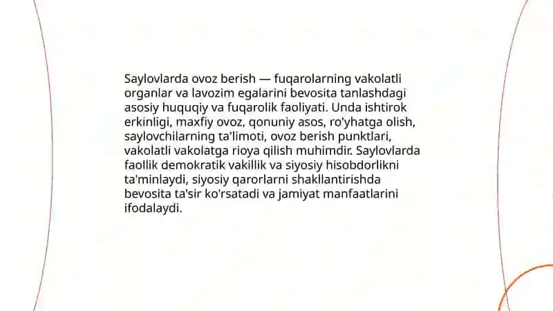 Siyosiy ishtirok turlari va tavsifi 3