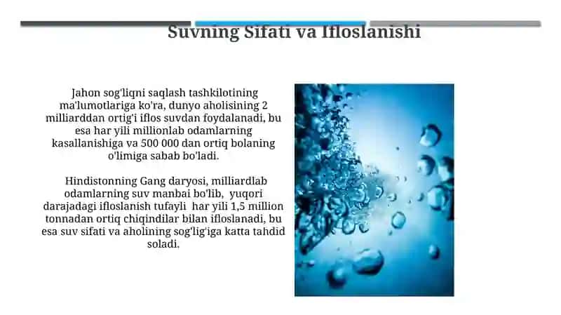 Suv – Hayot Manbai 3