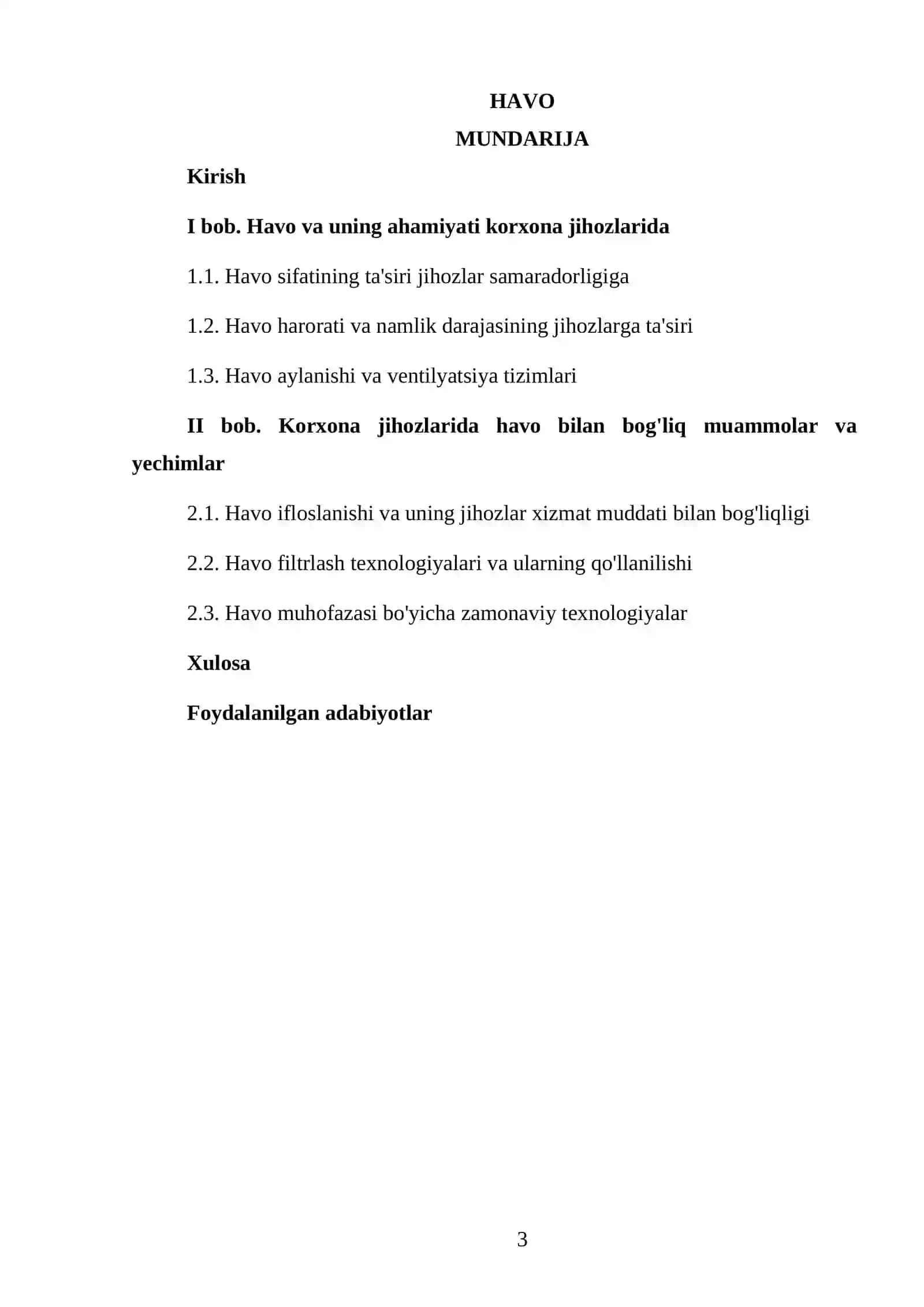Kurs Ishi: Havo 3