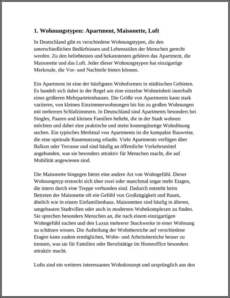 Wohnungstypen in Deutschland 3