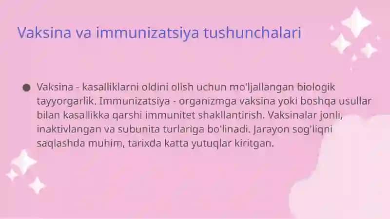 Vaksina va emlash taqvimi(Immunizatsiya asoslari) 3