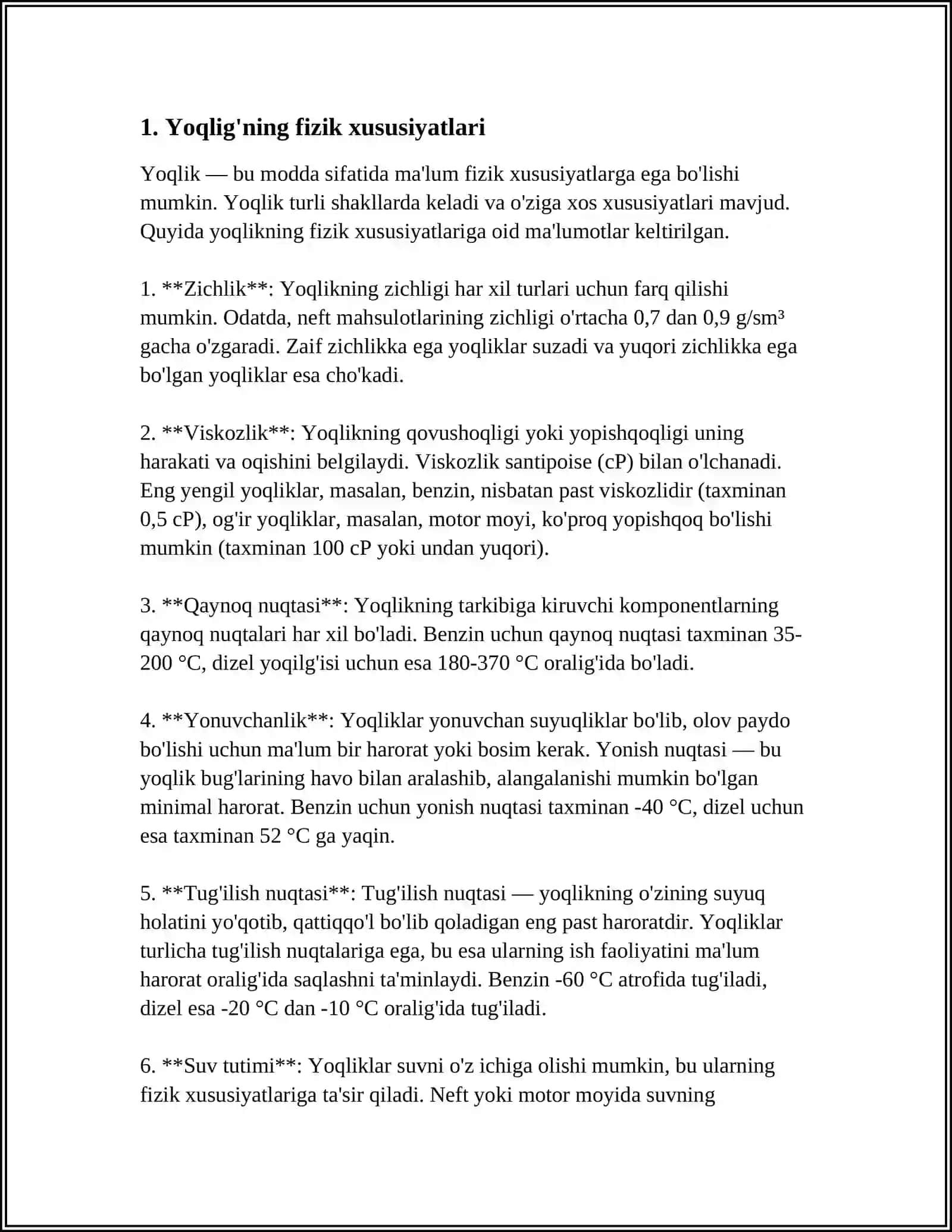 Yoqilg'ining solishtirma yonish issiqligi 3