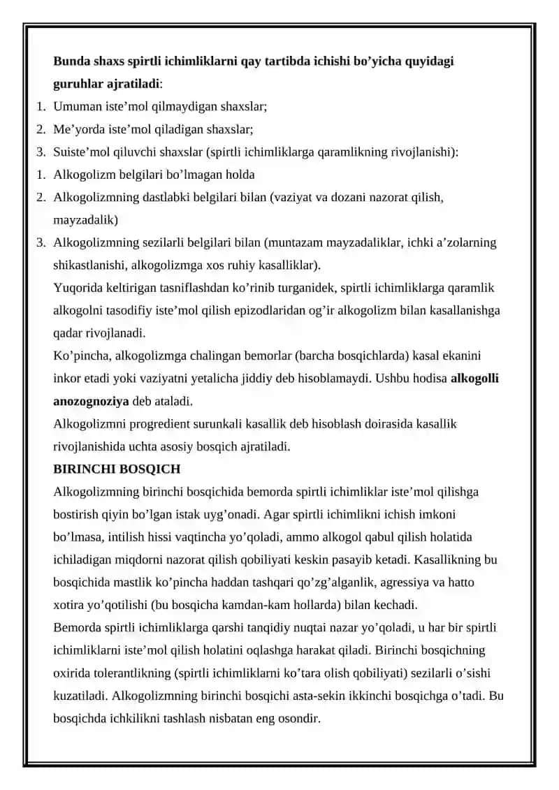 Alkogolizm va uning asoratlari 3