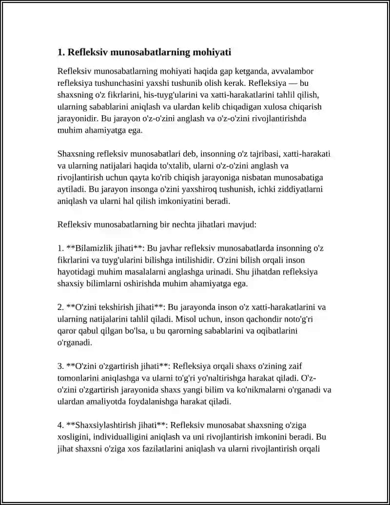 REFLEKSIV TILSHUNOSLIK 3