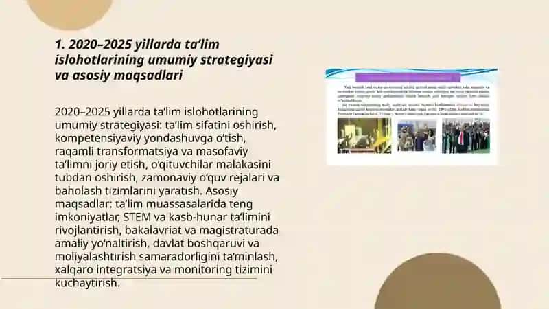Ta’lim islohotlari 2020-2025-yillar 3
