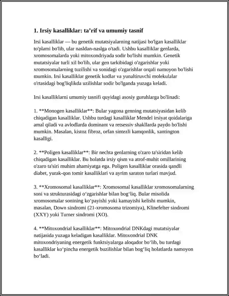 IRSIY KASALLIKLAR. XROMOSOMA KASALLIKLARI 3