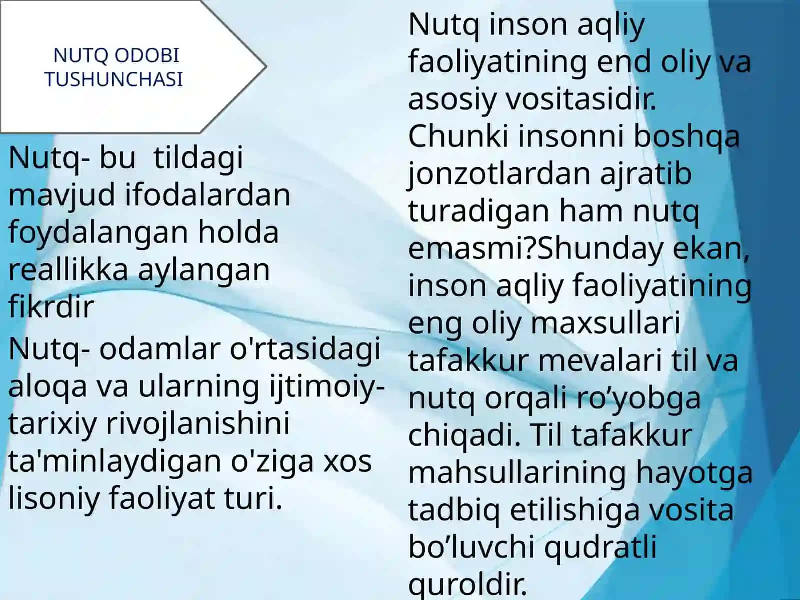 Kasbiynutqodobi.Sohagaoidnutqningo'zigaxosliklari 3