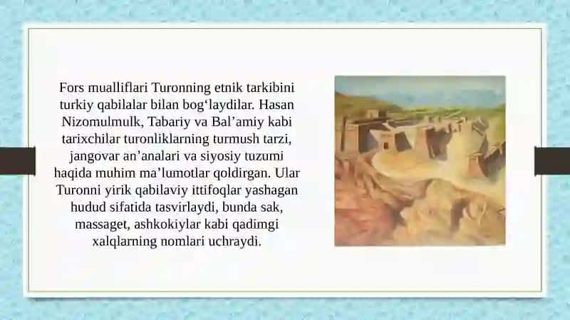 Fors–arab manbalarida Qadimgi Turon 3