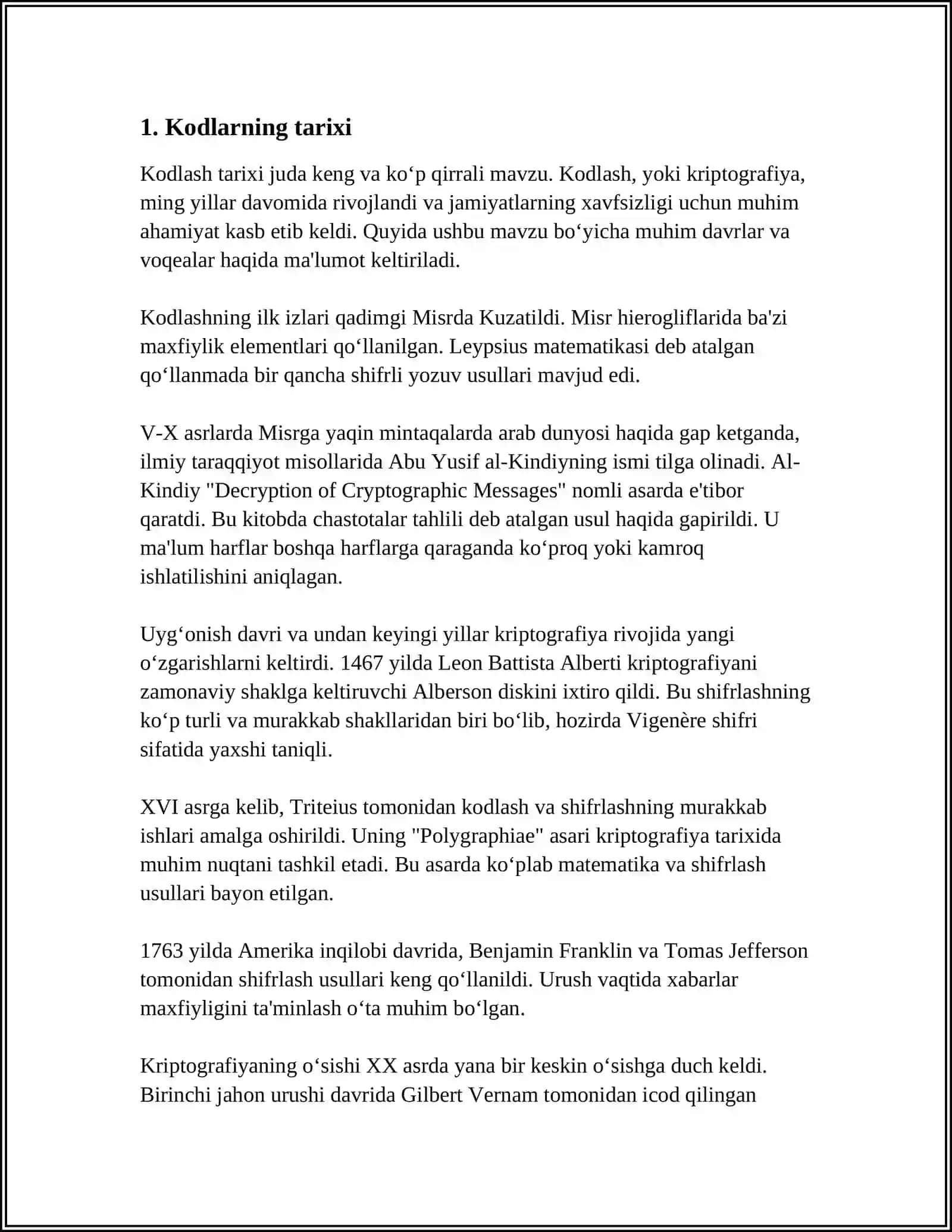 KODLAR HAQIDA 3