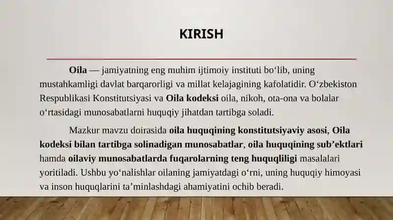 Oilahuquqining konstitutsiyavi yasosi 3