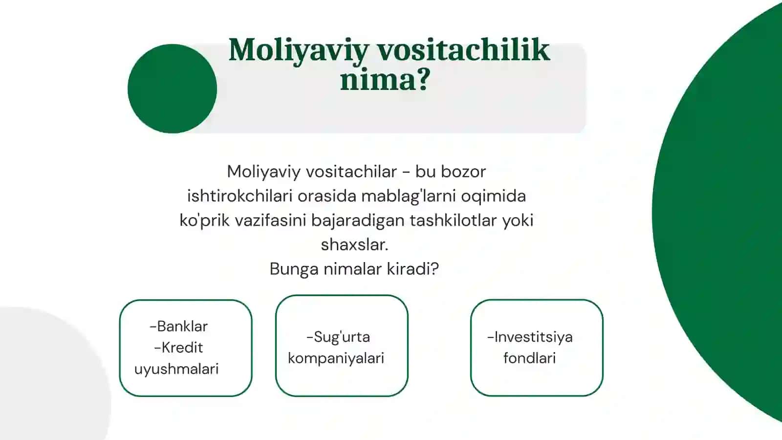 Moliyaviy vositachilikning afzalliklari 3