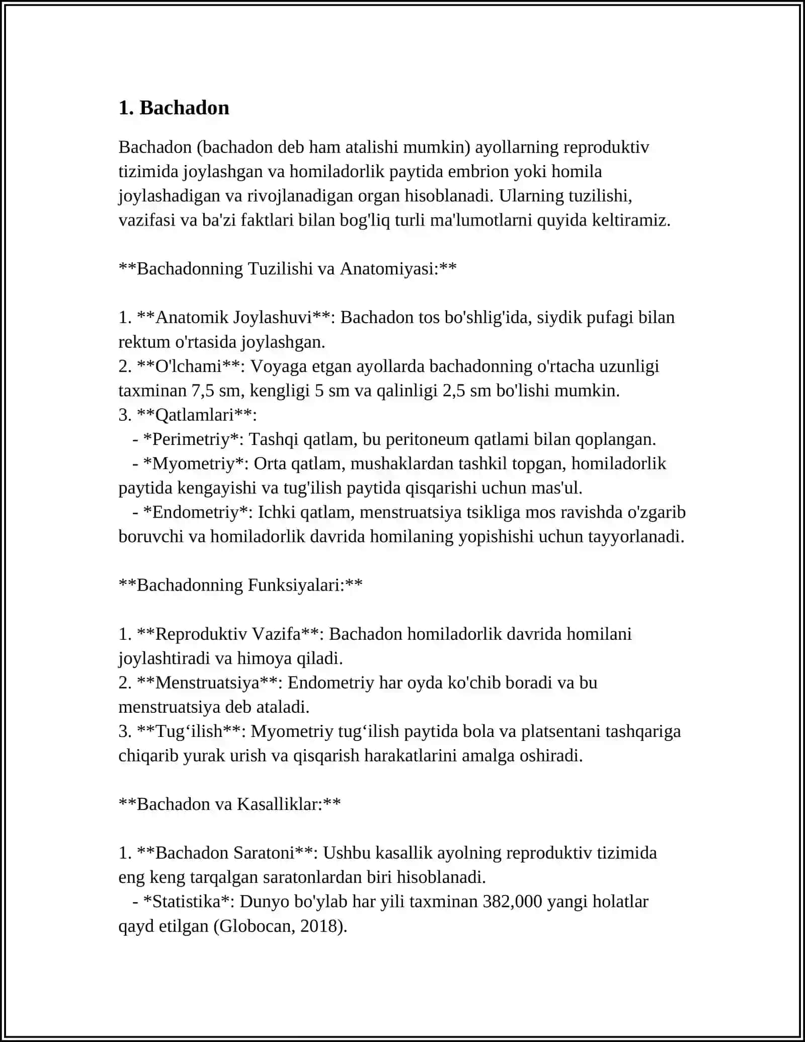 JINSIY A'ZOLAR. AYOLLAR TANASI A'ZOLARI 3