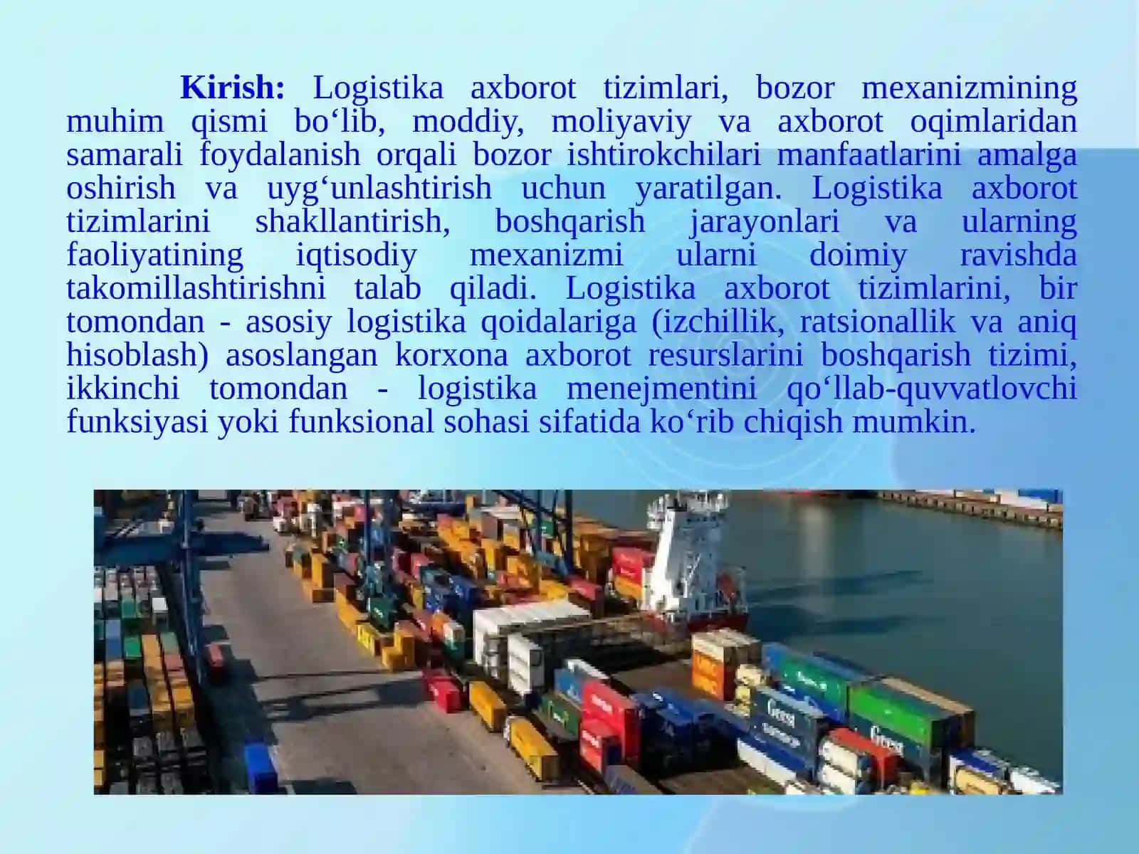 Logistika axborot tizimlari 3