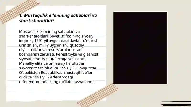 Mustaqillik e'lonining sabablari va shart‑sharoitlari 3