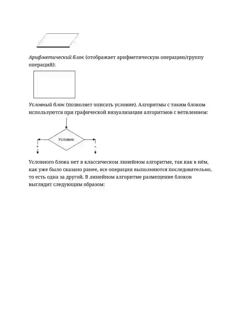 Линейный алгоритм. Понятие и особенности. Блок-схема 3
