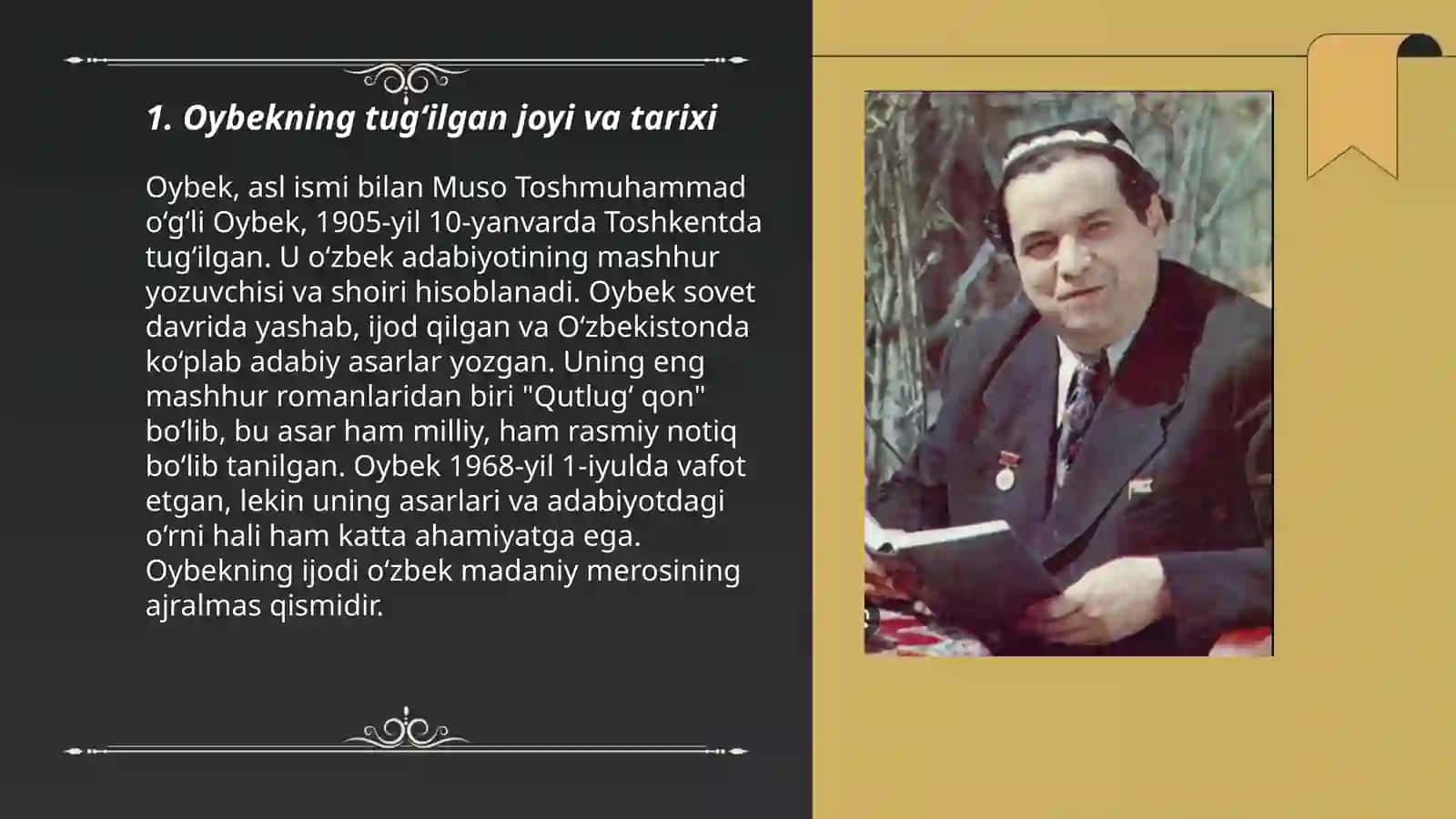 Oybekning hayoti 3