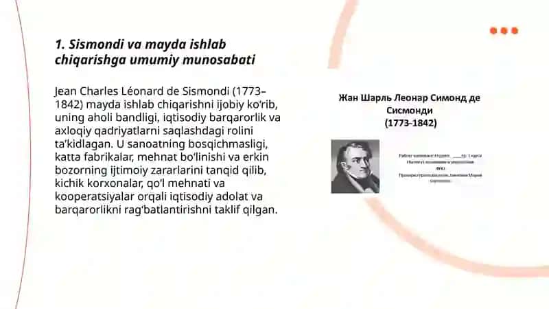 Sismond va mayda ishlab chiqarishga munosabati 3