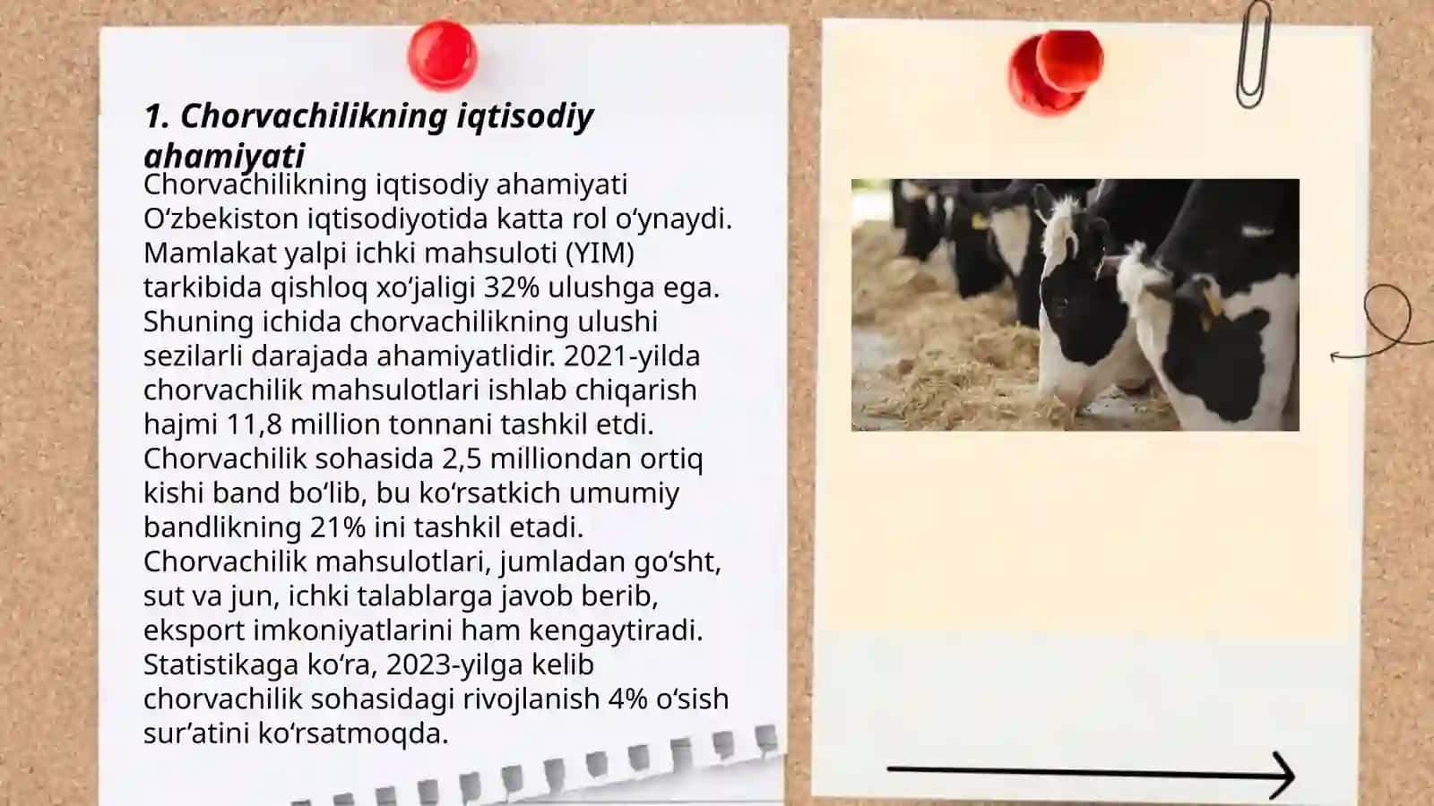 Chorvachilikning iqtisodiy ahamiyati 3