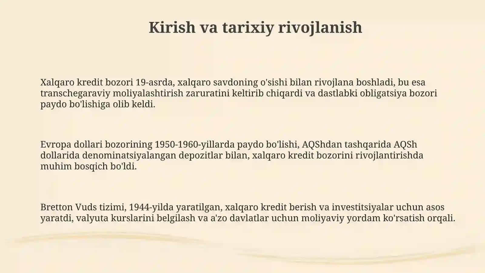 Xalqaro kredit bozori 3