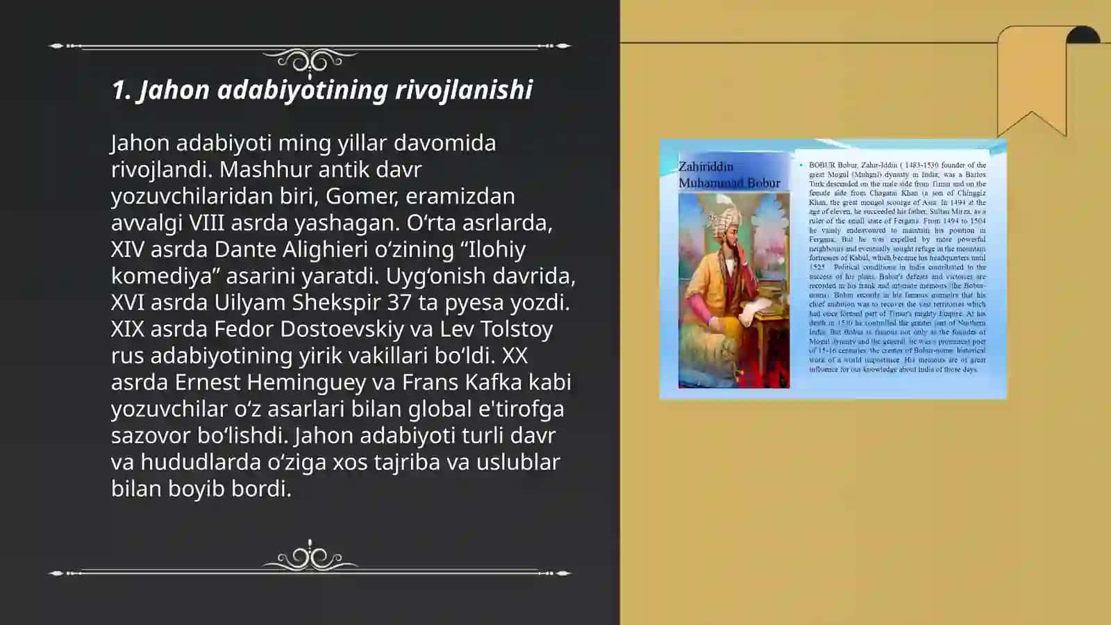 Jahon adiblari adabiyot haqida 3