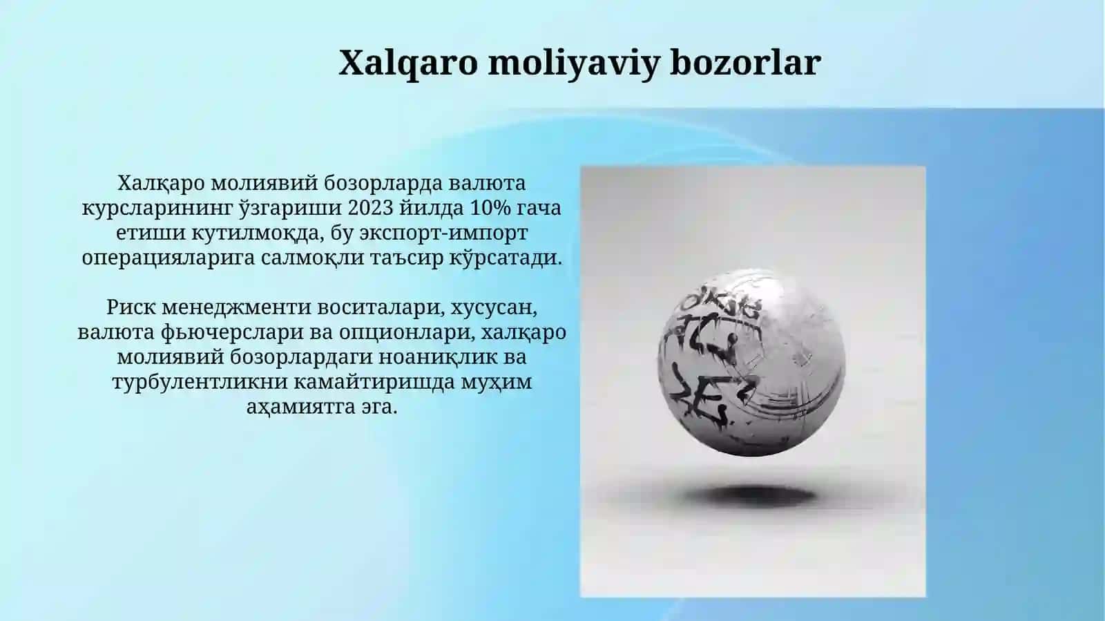Xalqaro moliyaviy bozorlar 3