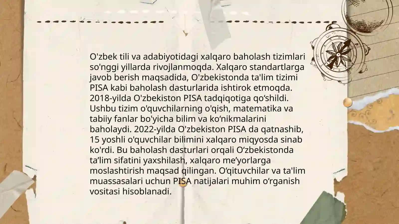O'zbek tili va adabiyotidagi xalqaro baholash tizimlari 3