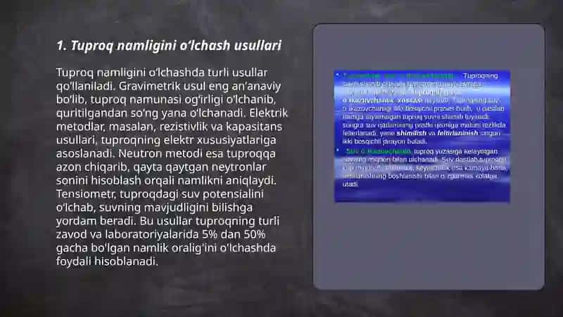 Tuproqning Namlik Sigʻimi 3