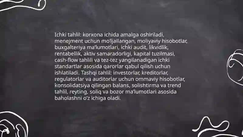 Moliyaviy tahlilning shakllari va xususiyatlari 3