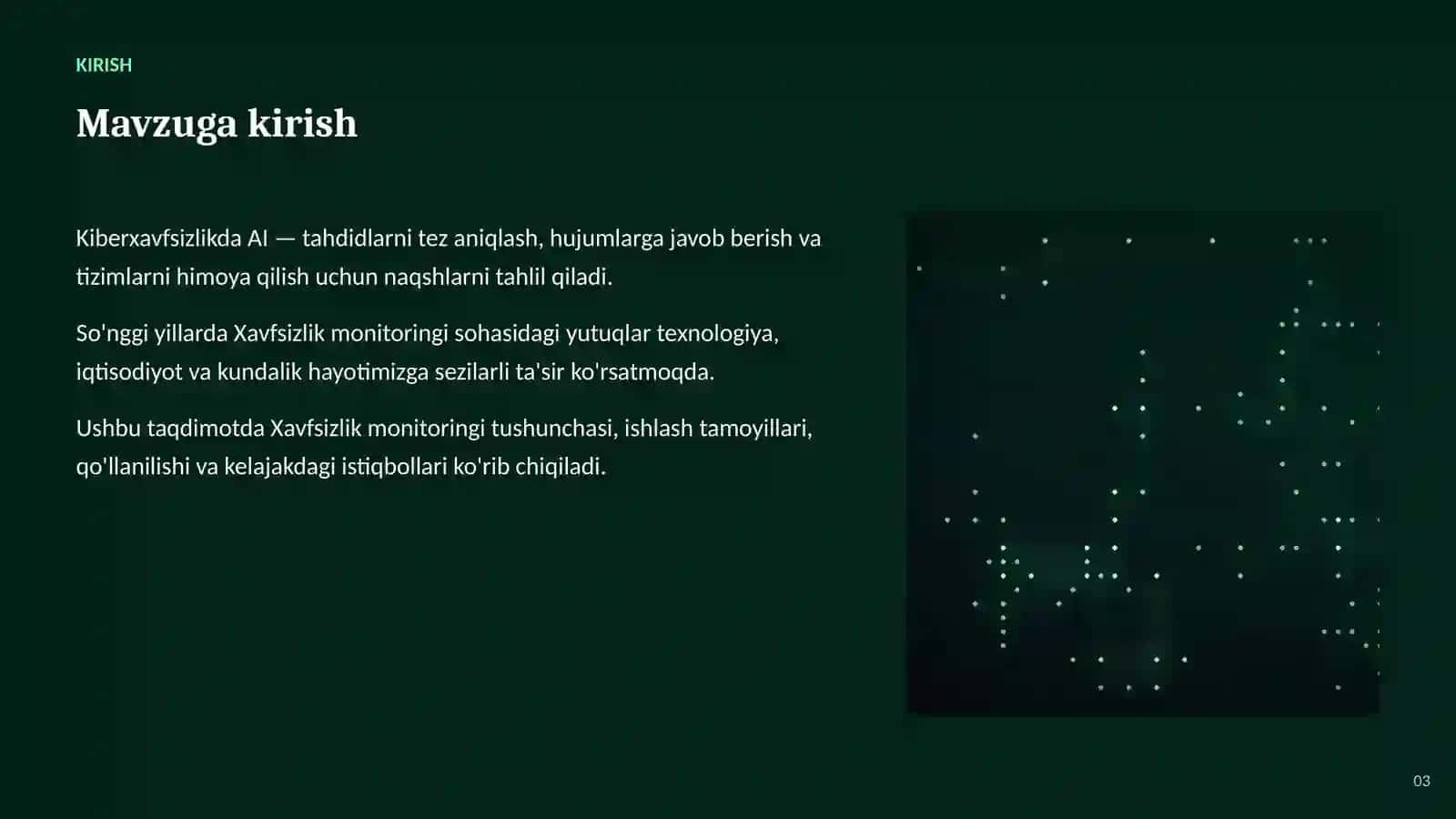 SUN'IY INTELLEKT • AI KIBERXAVFSIZLIKDA 3